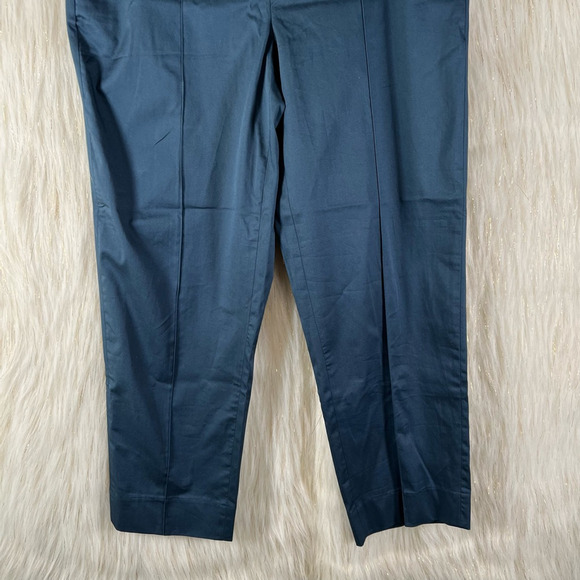 J.Crew Womens Chino Pants Blue High Rise Pockets Stretch Zipper Flat Front 4 - Picture 3 of 10